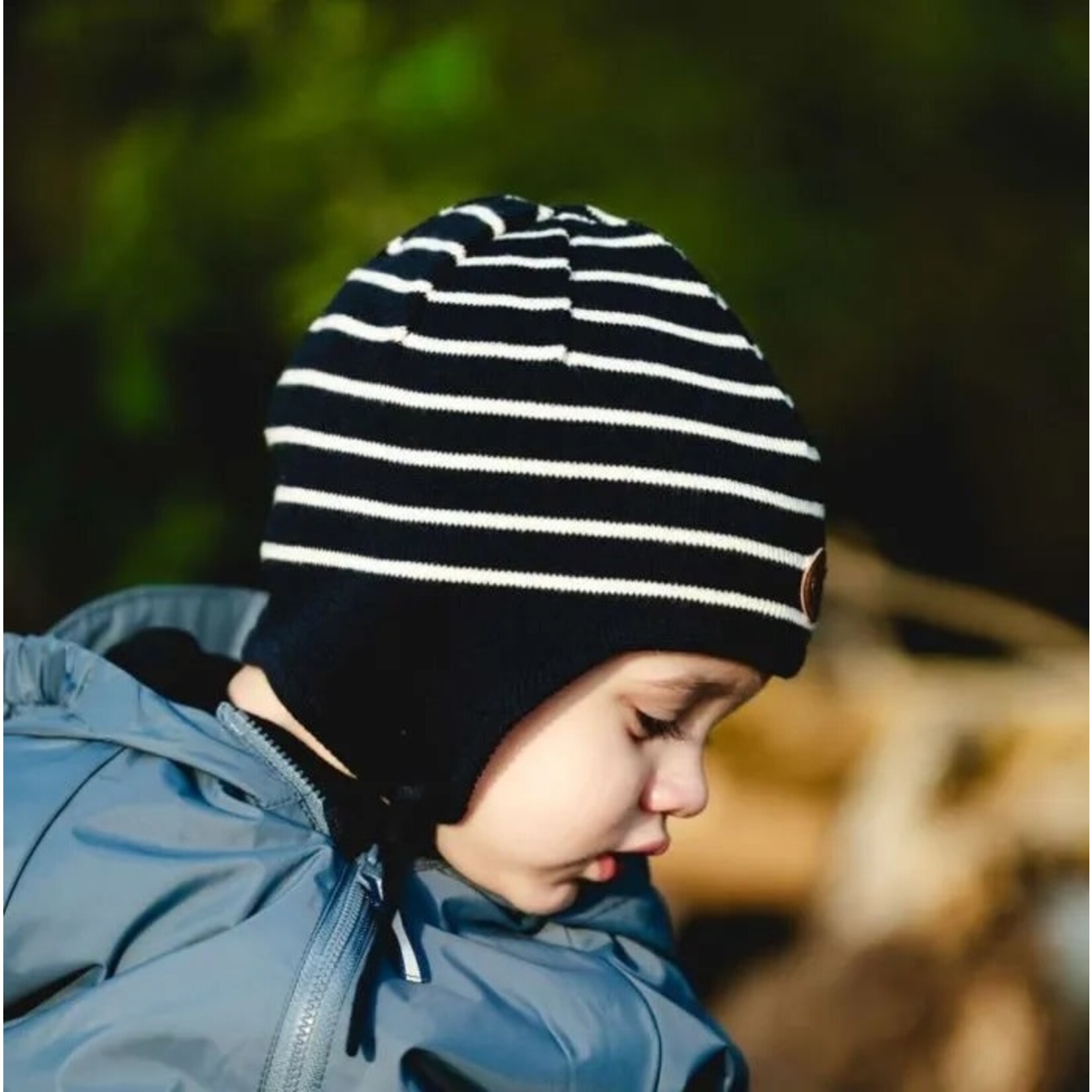 Calikids CALIKIDS - Tuque mi-saison avec cache-oreilles - Bleu marine