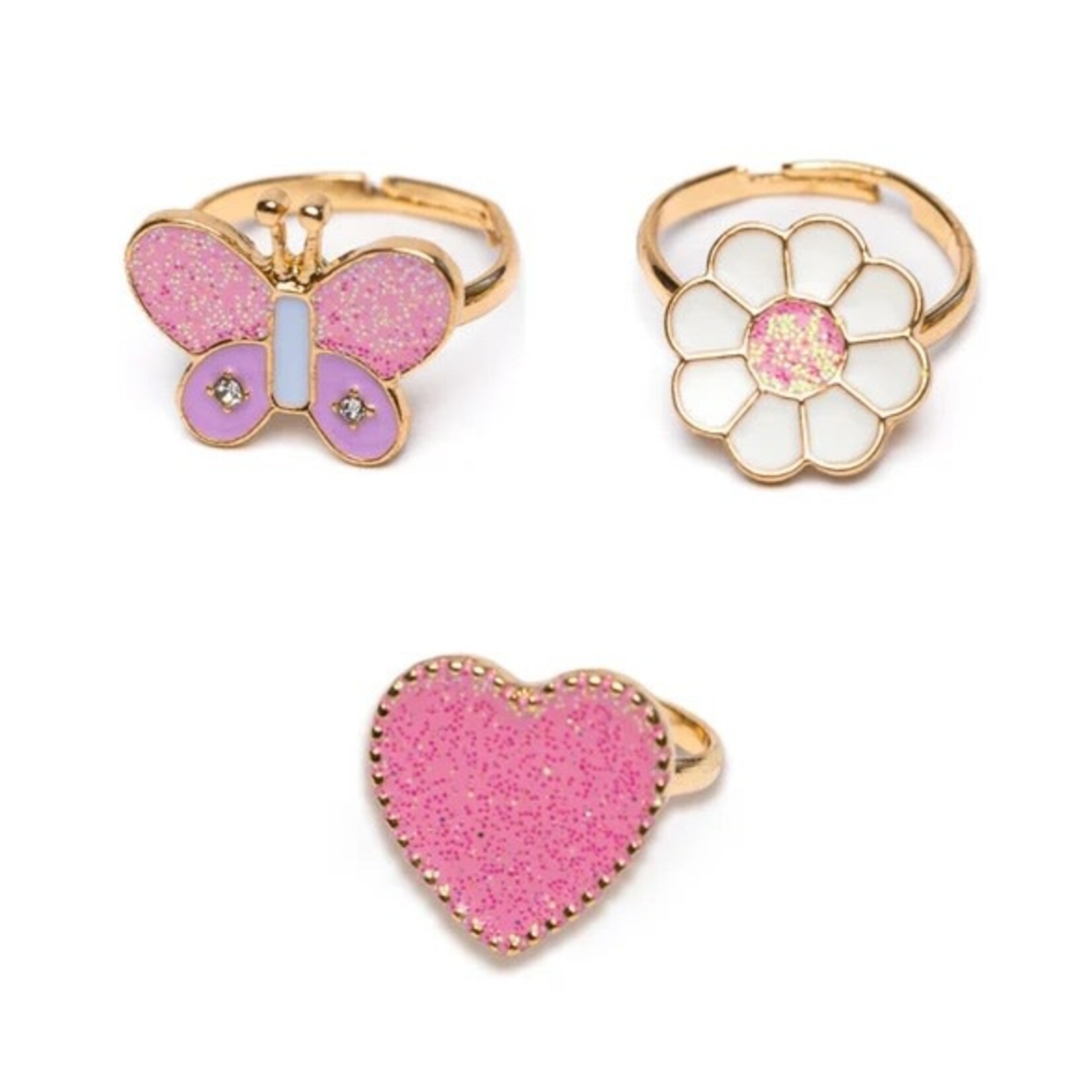 Great Pretenders GREAT PRETENDERS -  Set of 3 adjustable rings 'Wonderland'