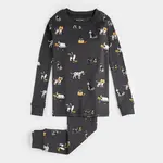 Petit Lem PETIT LEM - Howl-oween Print on Asphalt PJ Set