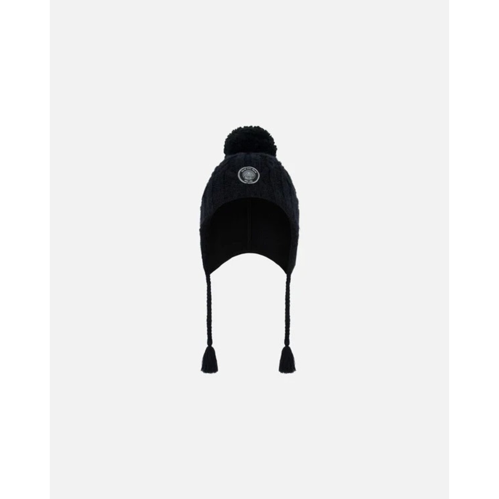 Deux par Deux DEUX PAR DEUX - Tuque d'hiver en tricot avec pompon 'Noir anthracite'