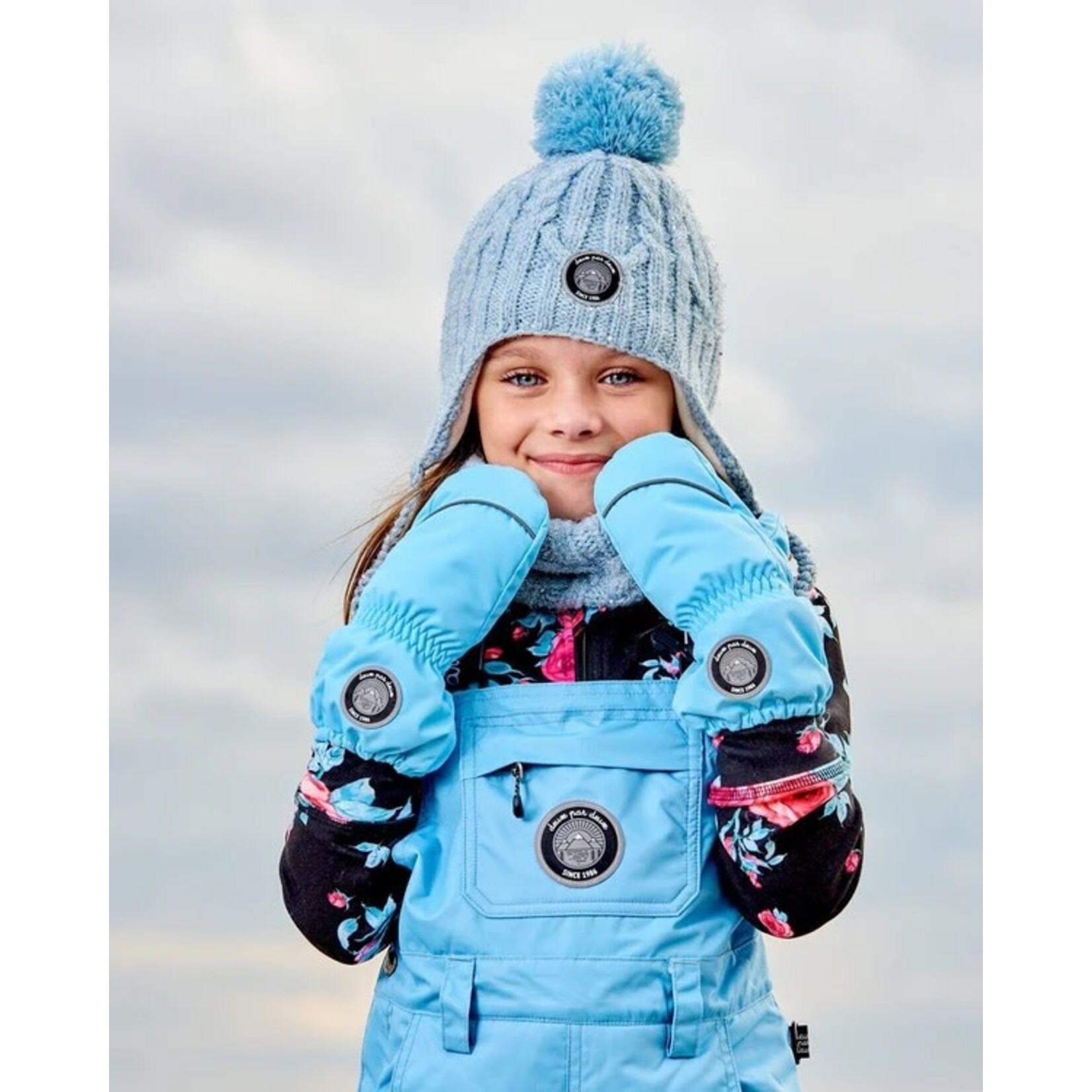 Deux par Deux DEUX PAR DEUX - Shiny knitted neck warmer 'Light blue'