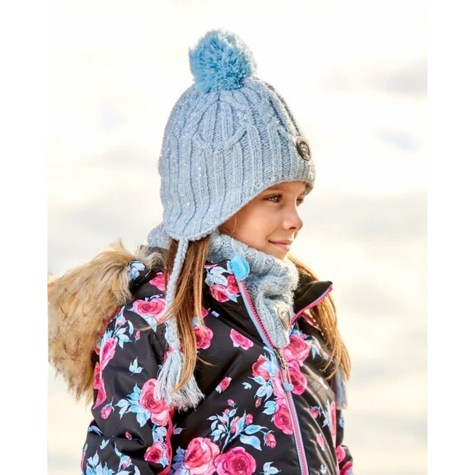 Deux par Deux DEUX PAR DEUX - Peruvian Knit Hat - Air Blue