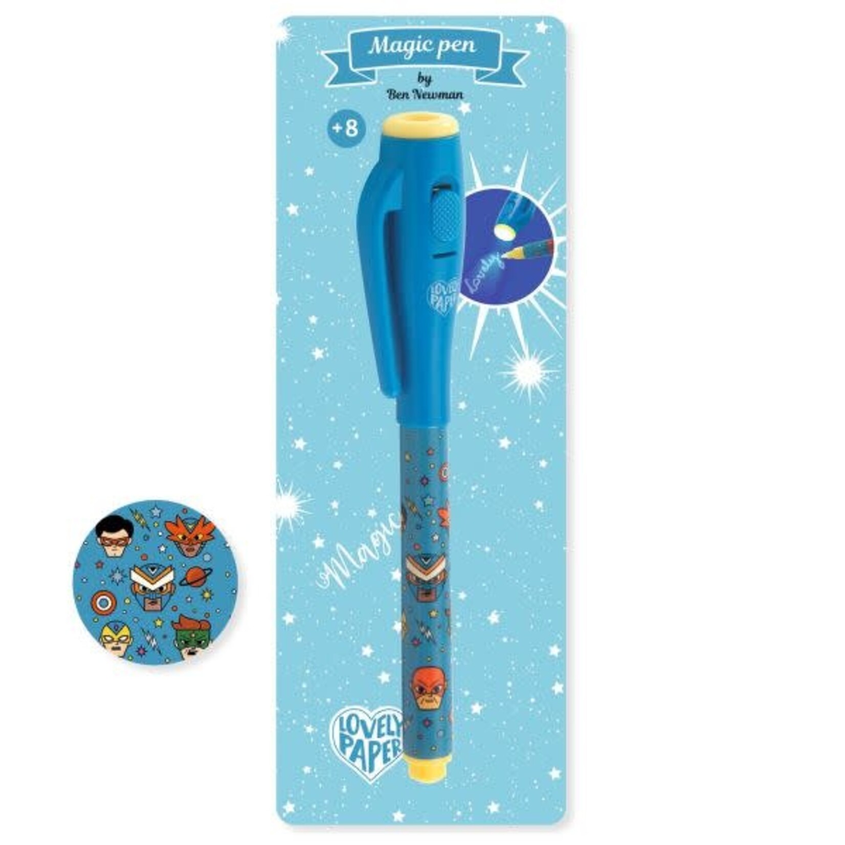 Djeco DJECO - Magic Pen with superhero print 'Ben'