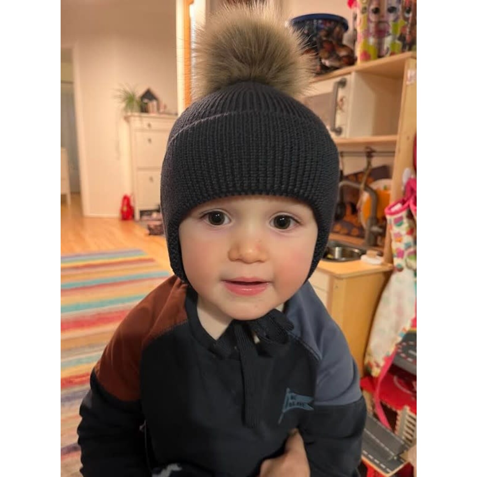 Color Kids COLOR KIDS - Tuque en tricot doublée de polar - Lavande
