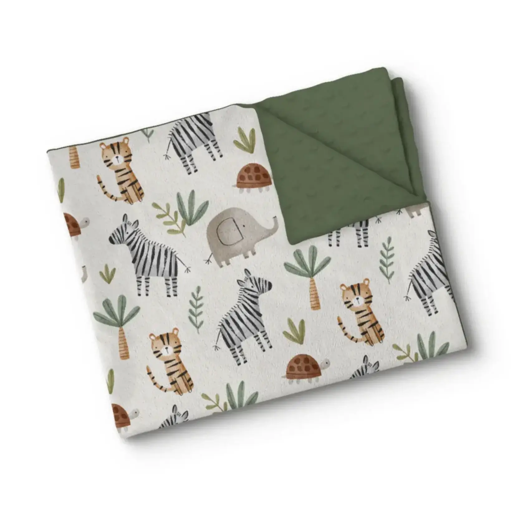 Olé Oops OOPS - Minky Baby Blanket - Walk in the jungle