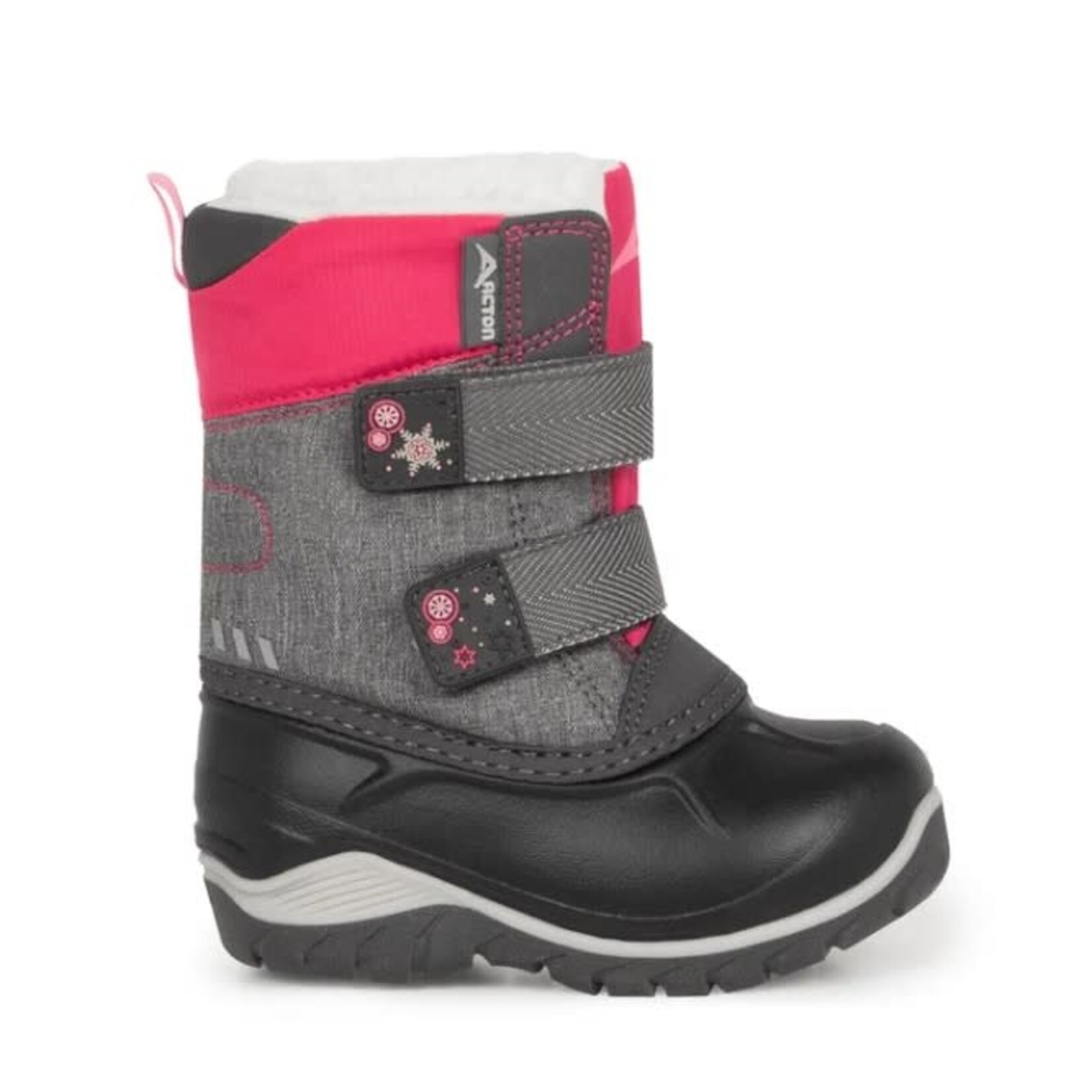 Acton ACTON - Winter Boots 'Kiddy - Fushia and grey'