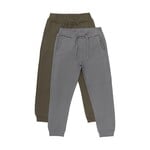 Minymo MINYMO - Ensemble de 2 pantalons jogging en coton biologique gris asphalt et brun chocolat