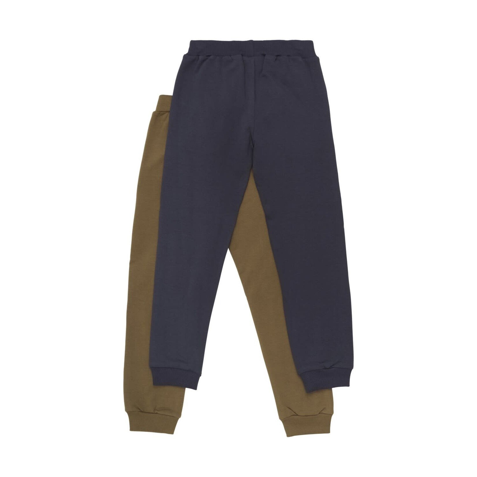 Minymo MINYMO - Ensemble de 2 pantalons jogging en coton biologique sepia et bleu marine