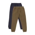 Minymo MINYMO - Ensemble de 2 pantalons jogging en coton biologique sepia et bleu marine