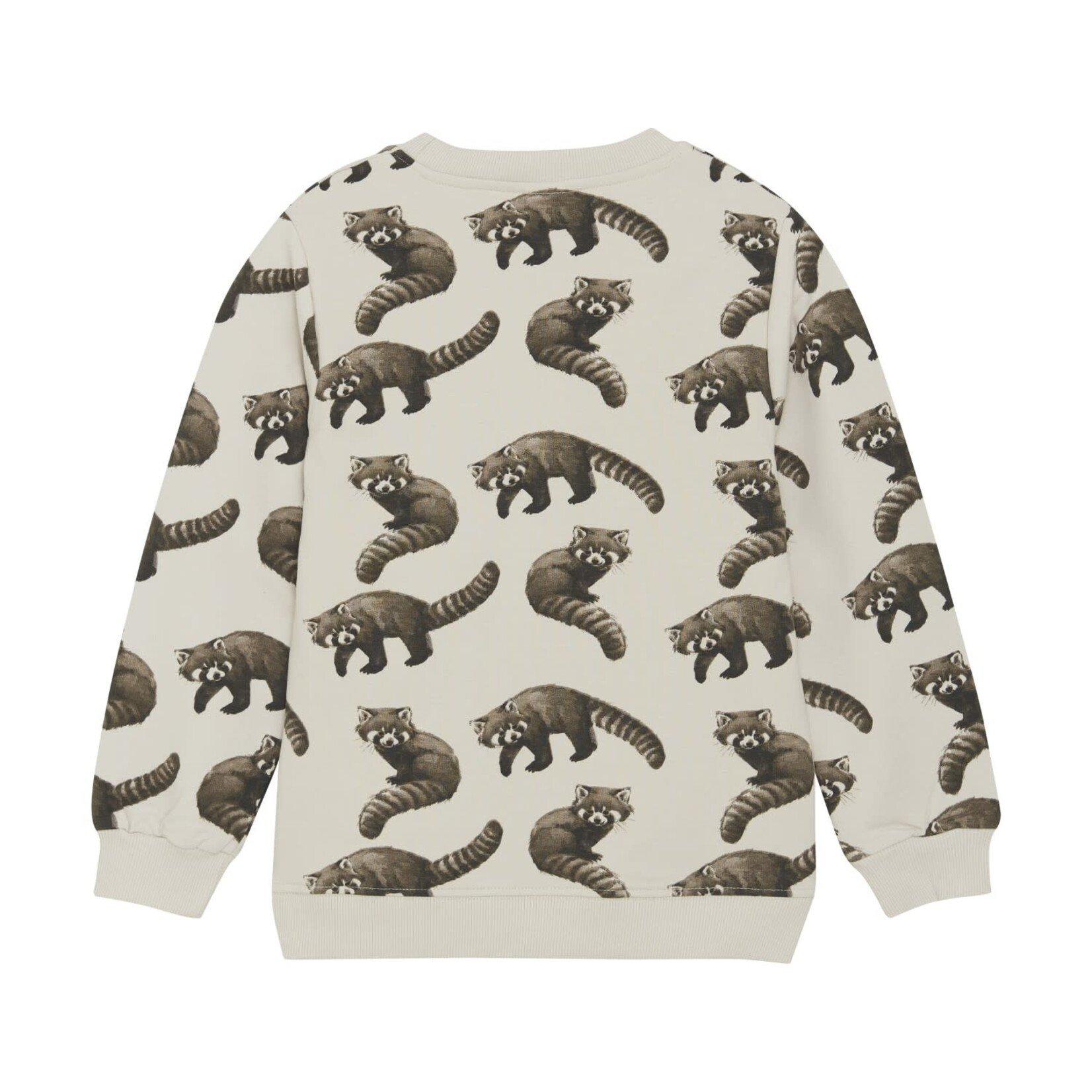 Minymo MINYMO - Long-sleeve terrycloth sweater with red panda print