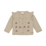 Minymo MINYMO - Cotton knit baby cardigan with embroidered flowers