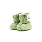 Bébé Ô Chaud BÉBÉ-O-CHAUD - Minky slippers with velcro - Sage