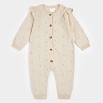 Petit Lem PETIT LEM - Crème Pointelle Knit Playsuit