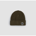 Miles the label MILES THE LABEL - Tuque en tricot côtelé vert olive