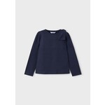 Mayoral MAYORAL - Chandail à manches longues bleu marine perlé avec boucle à l'épaule