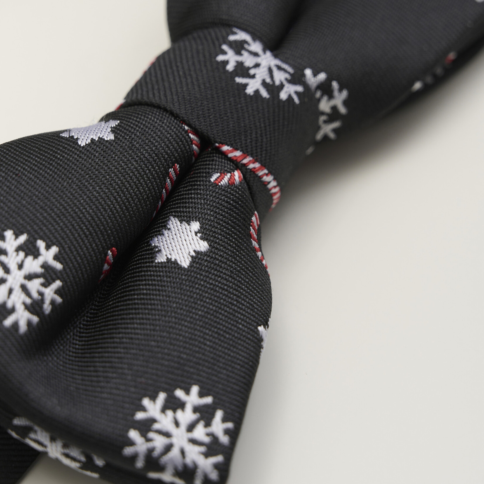 Minymo MINYMO - Navy blue bow tie with snowflake and candy cane print