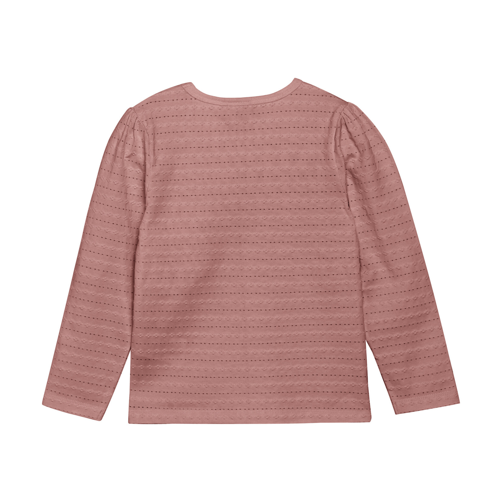Minymo MINYMO - T-shirt à manches longues vieux rose en jacquard avec petits volants aux épaules
