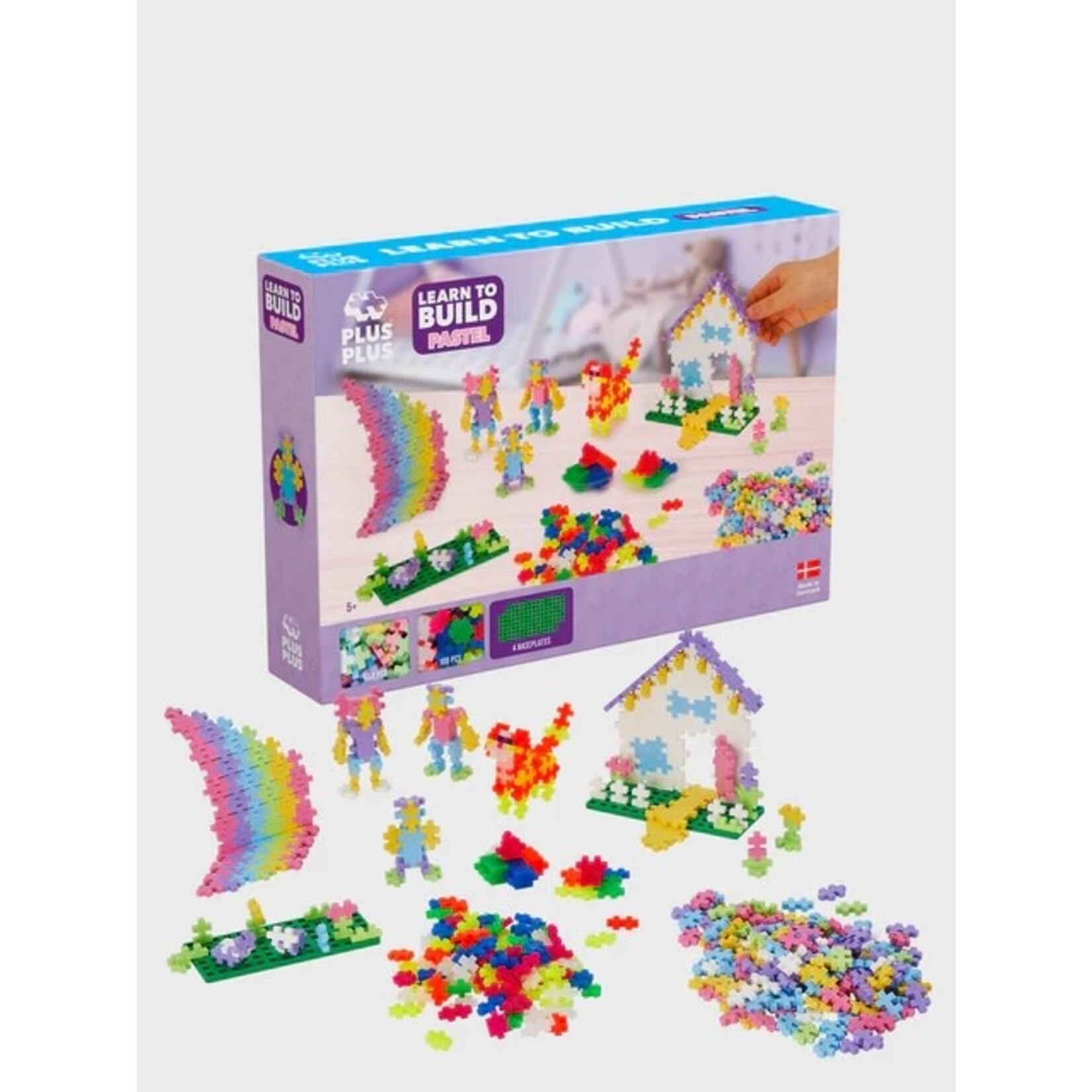 PlusPlus PLUSPLUS - 'Learn to Build' Set - Pastel - 600 pieces