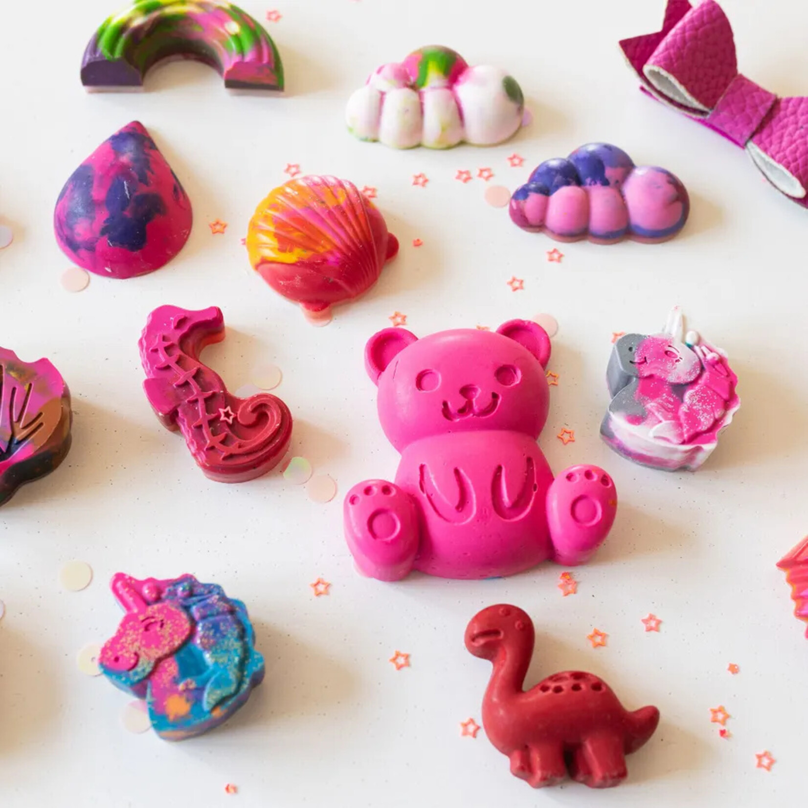 ART-EN-CIEL - Boîte de crayons de cire faits à la main 'Fantaisie'