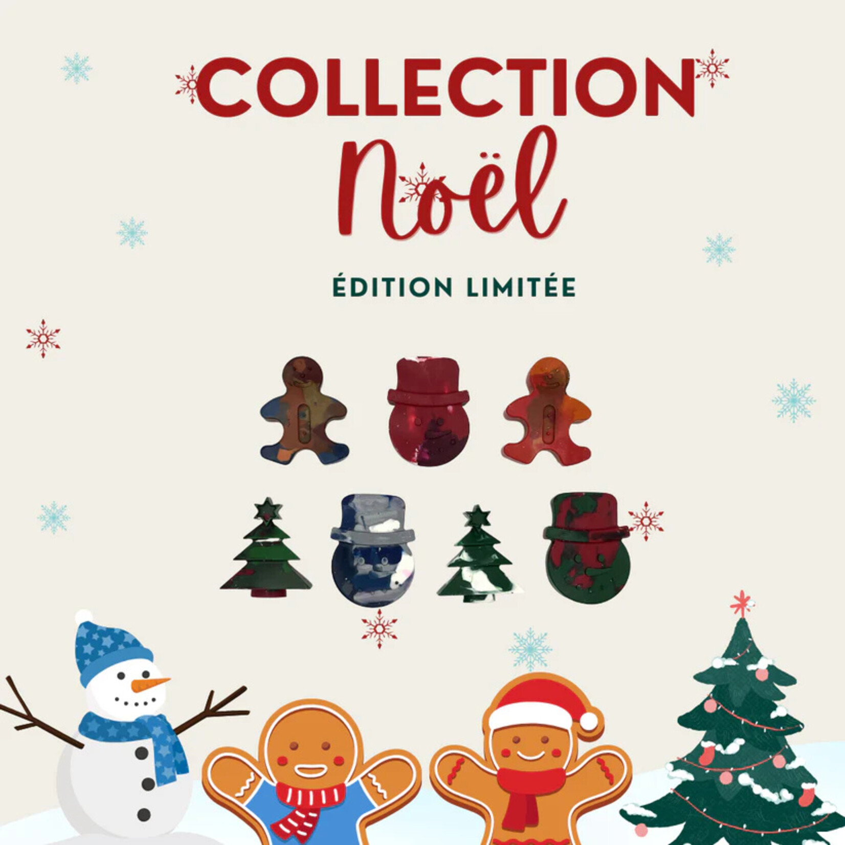 ART-EN-CIEL - Boîte de crayons de cire faits à la main 'Noël'