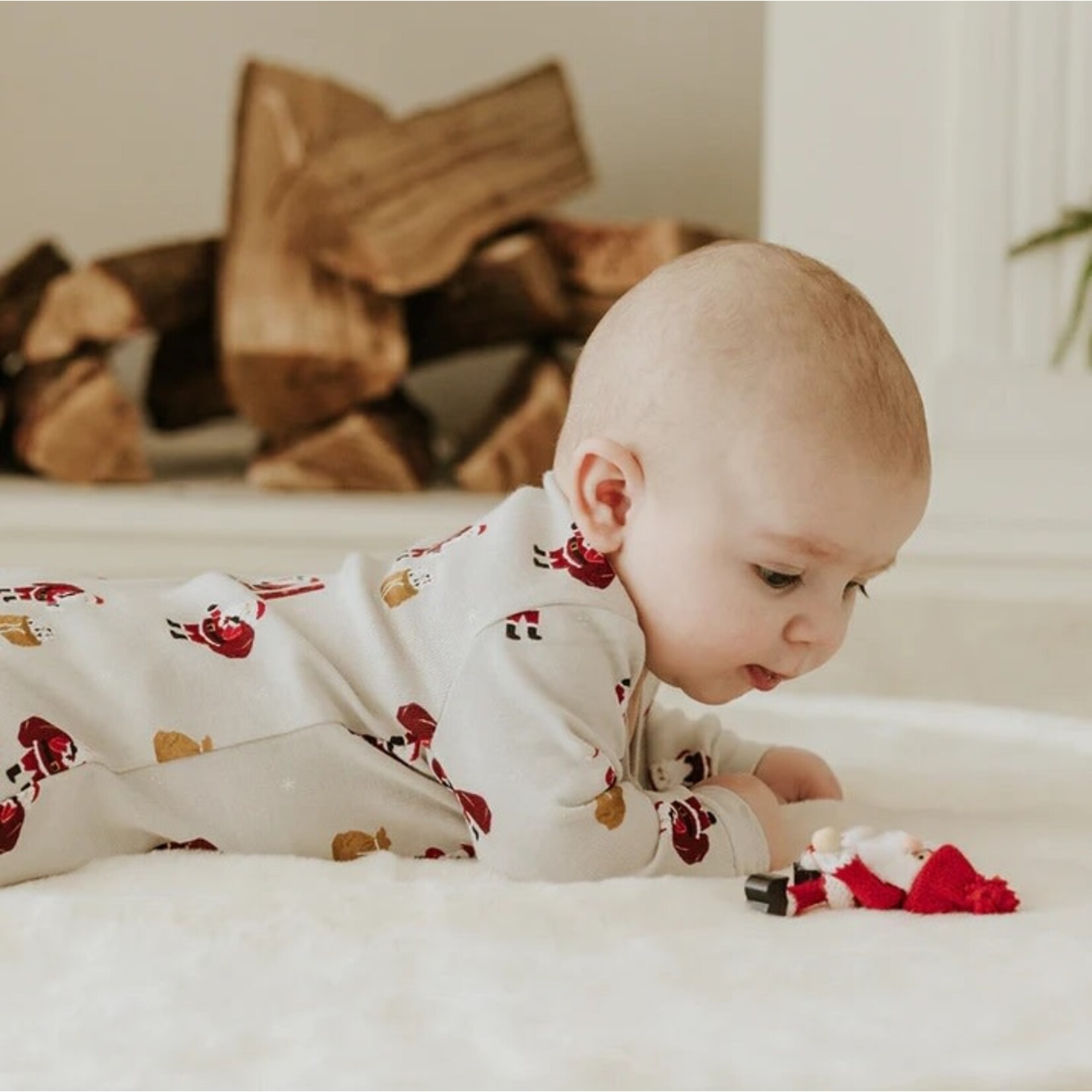 Petit Lem PETIT LEM - Must Be Santa Print on Lunar Rock Pyjama