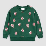 Miles the label MILES THE LABEL - Dark Green Long Sleeve Sweater With Santa Print