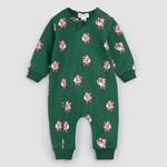Miles the label MILES THE LABEL - Dark Green Santa Print Long Sleeve Jumpsuit