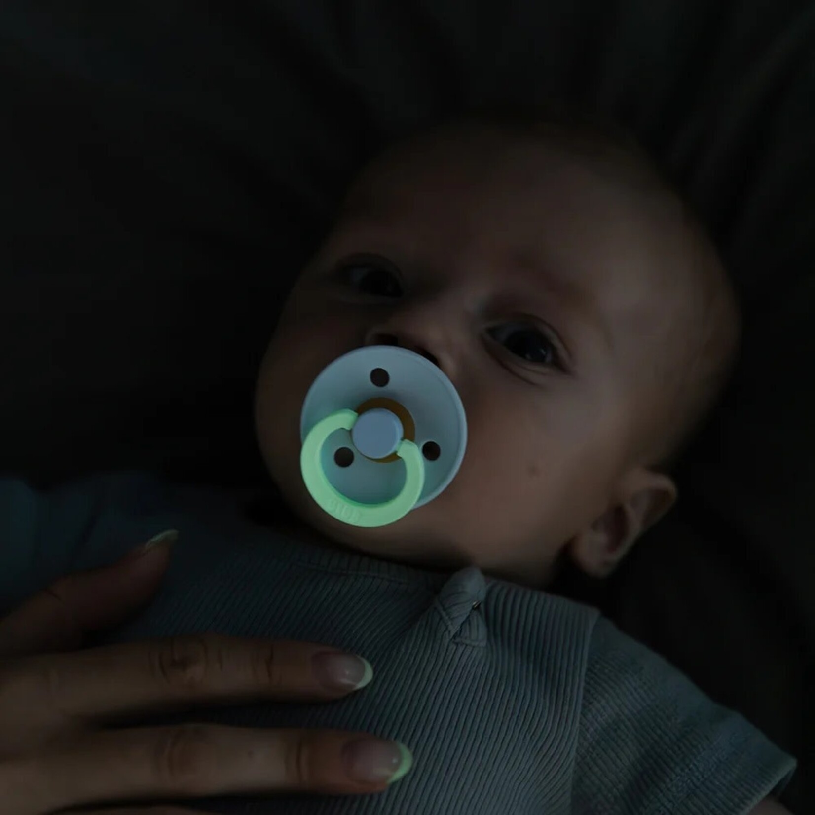 Bibs BIBS - Lot de 2 suces lumineuses 'Petrol/Deep Space' - Glow in the dark