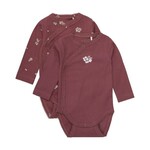Fixoni FIXONI - Ensemble de deux cache-couche en coton en bordeaux rosé avec imprimé de baies