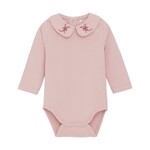 Fixoni FIXONI - Dusty rose onesie with a peter pan collar
