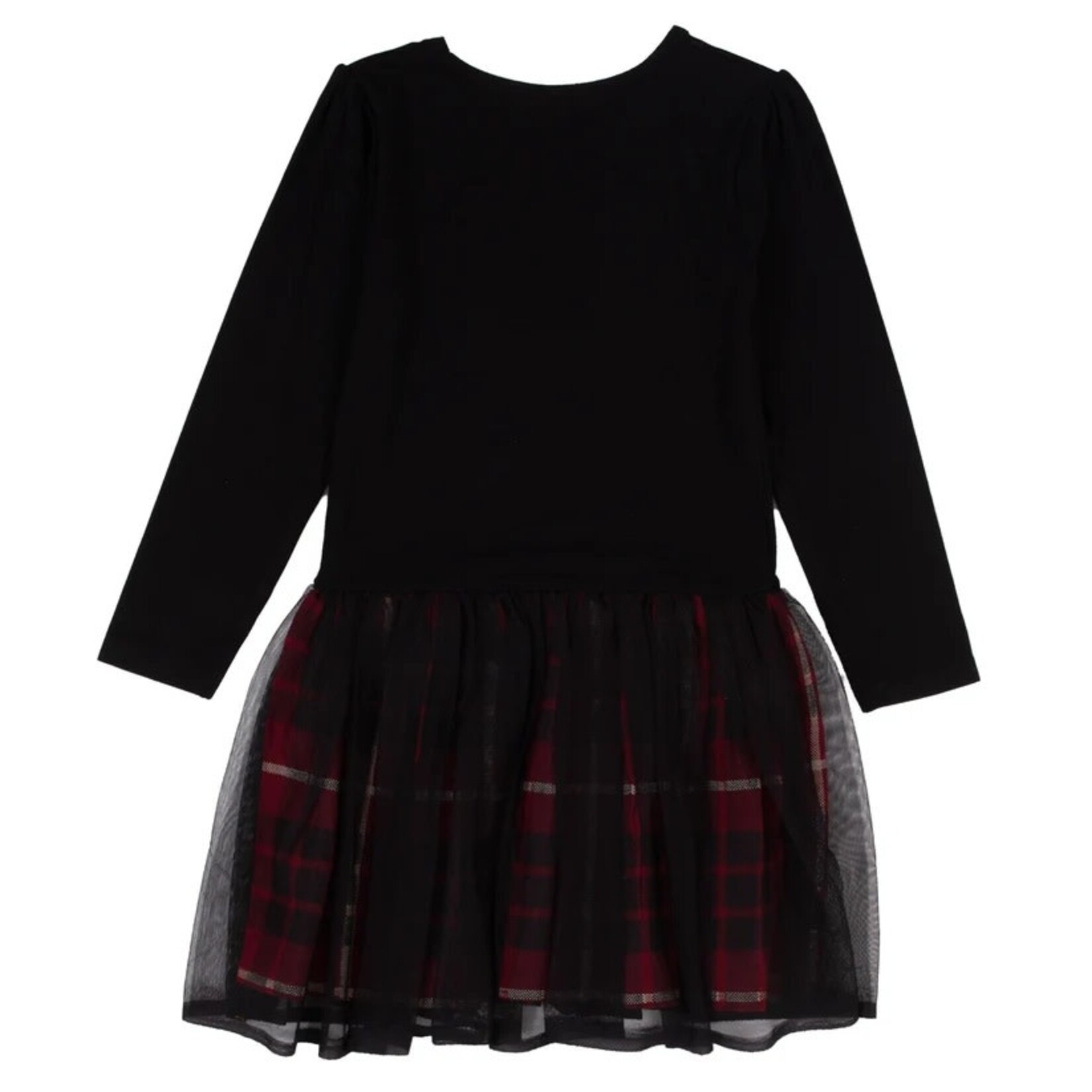 Nanö NANÖ - Black and red long sleeve dress with heart print 'Season to shine'