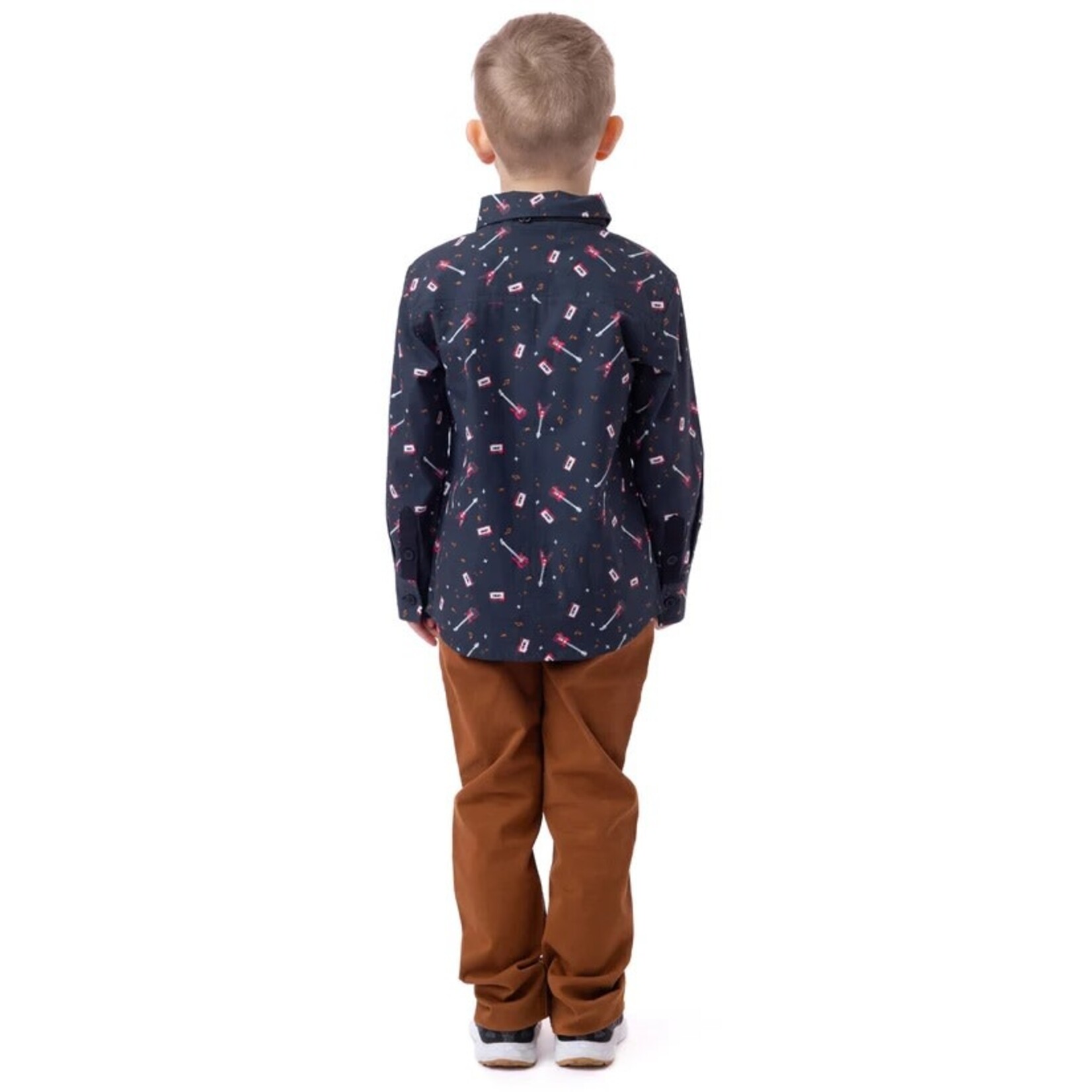 Nanö NANÖ - Chemise à manches longues noir avec imprimé et nœud papillon amovible 'M. Party, me voici'