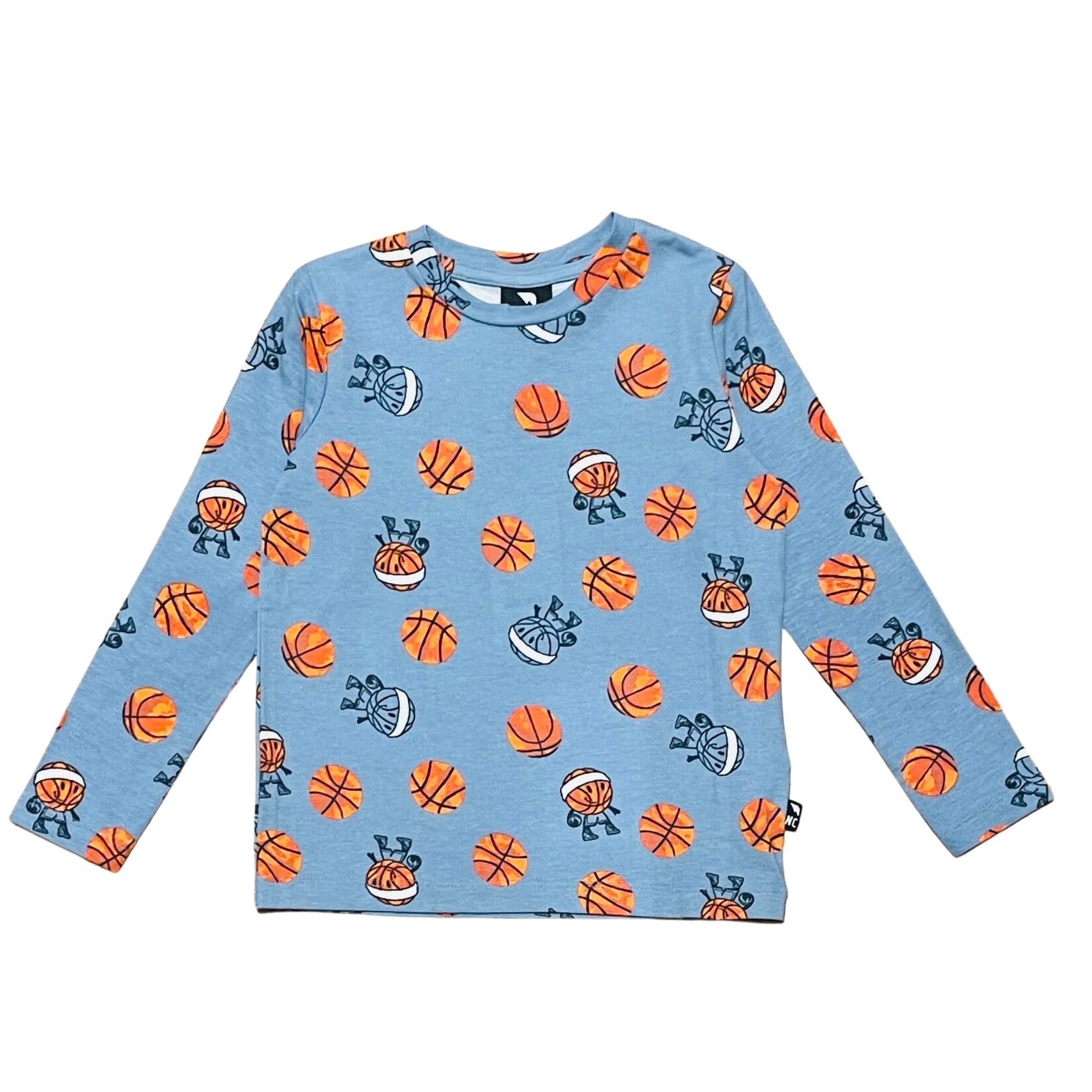 Northcoast  NORTHCOAST - Blue Longsleeve T-Shirt with Basketball Print