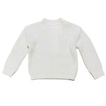 Mandarine & Co. MANDARINE & CO. - Chandail en tricot crème avec mailles scintillantes et boutons à l'épaule