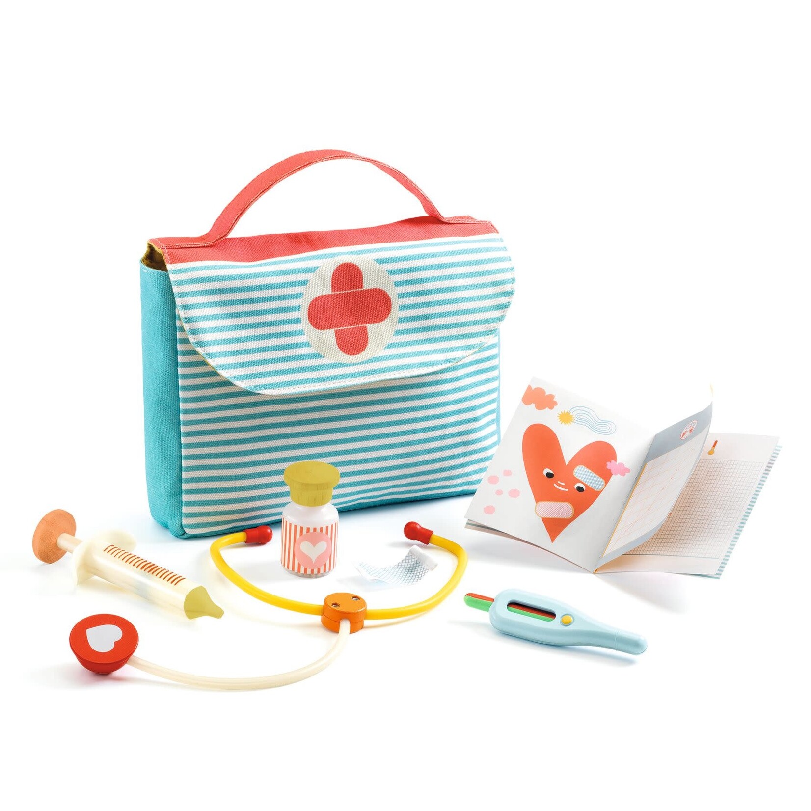 Djeco DJECO - Bag and accessories for doll 'Visit to the doctor' - Collection Pomea