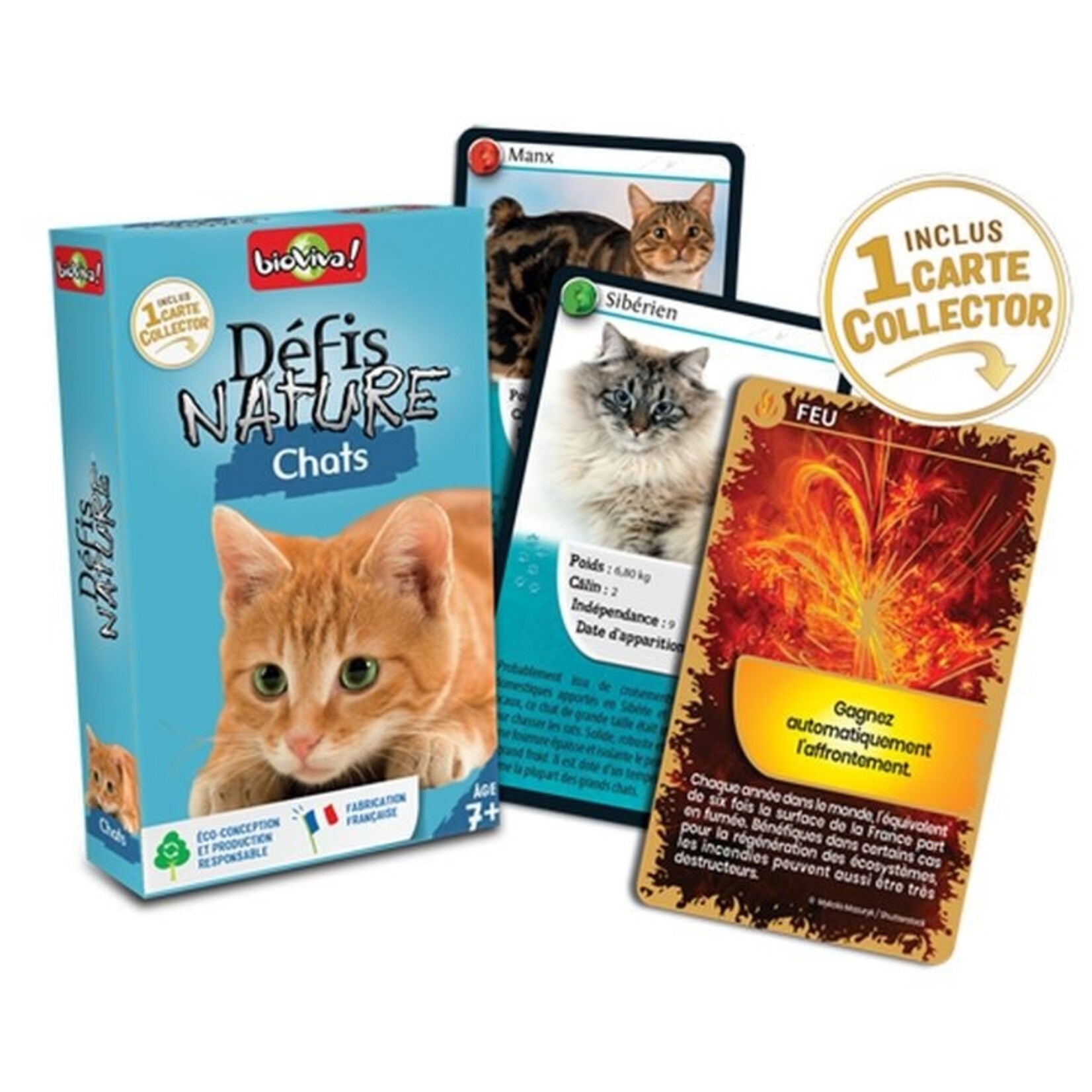 BioViva BIOVIVA- Card game 'Défi-Nature - Chats' - In French