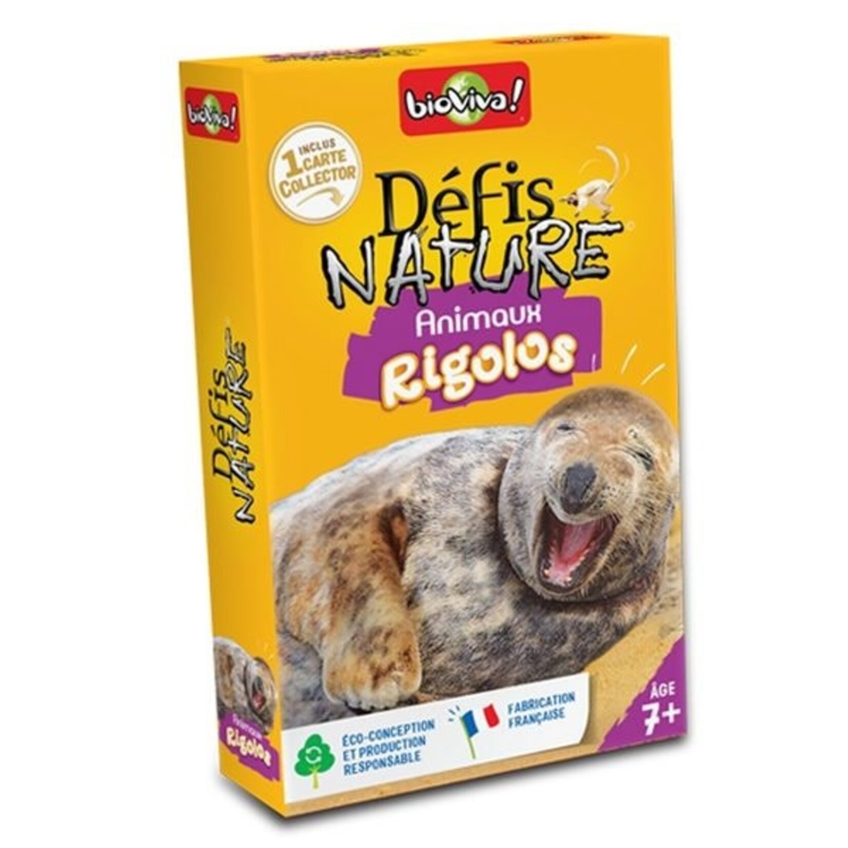 BioViva BIOVIVA- Jeu de cartes 'Défi-Nature - Animaux rigolos'