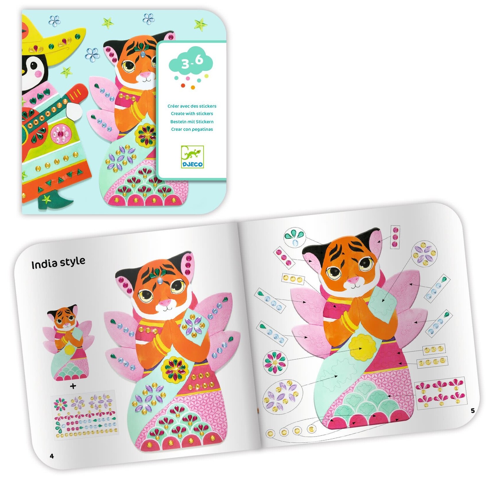 Djeco DJECO - Create with stickers 'Rhinestones'
