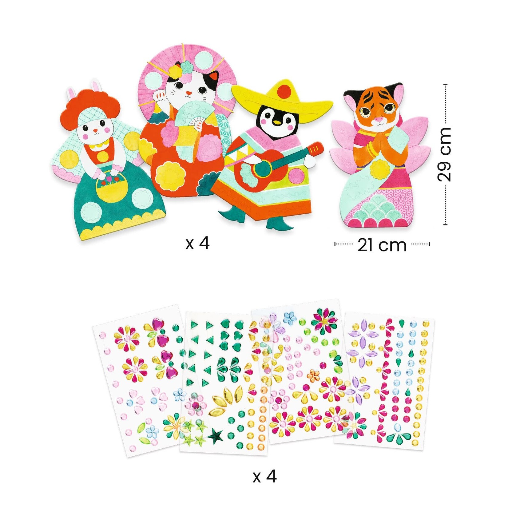 Djeco DJECO - Create with stickers 'Rhinestones'