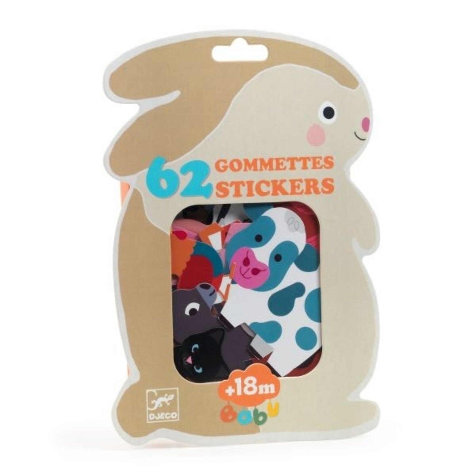 Djeco DJECO - 62 stickers for little ones 'Farm animals'