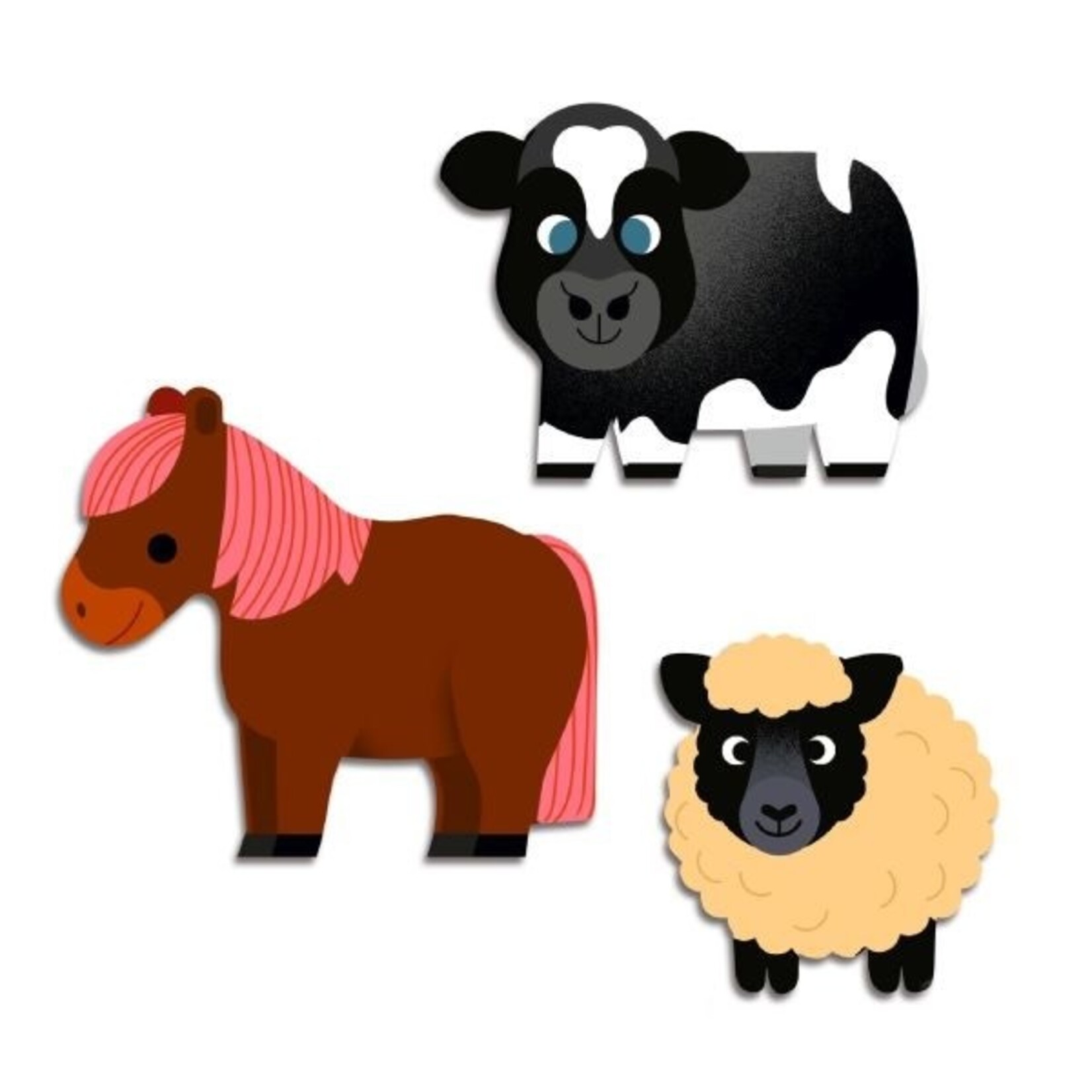 Djeco DJECO - 62 stickers for little ones 'Farm animals'