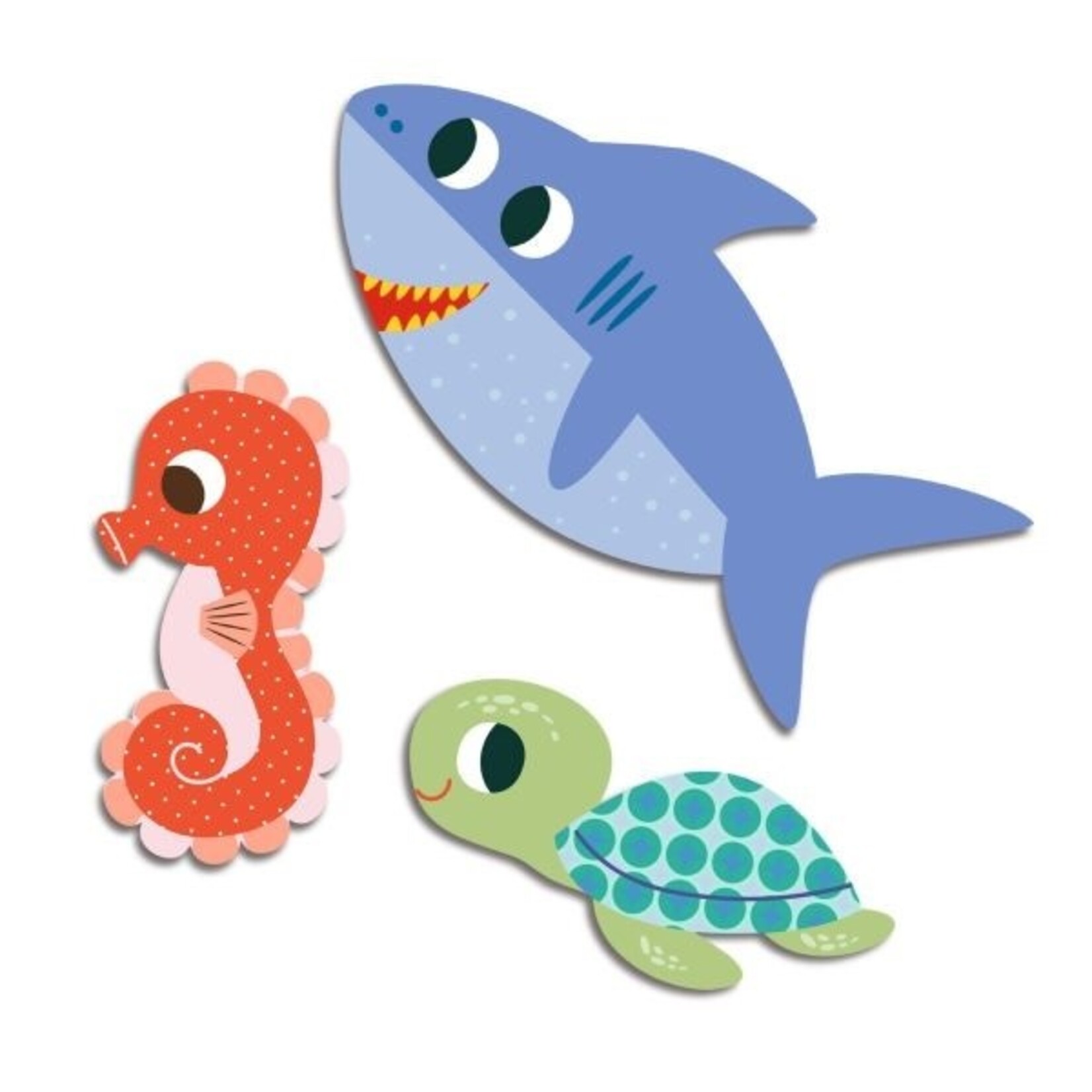 Djeco DJECO - 62 stickers for little ones 'Sea animals'