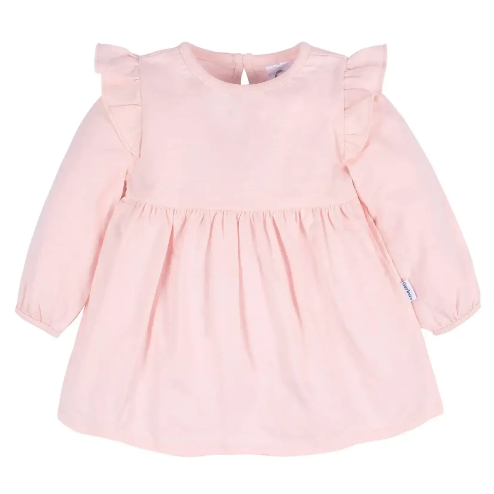 Gerber GERBER - Duo de robes manches longues rose et imprimée feuilles