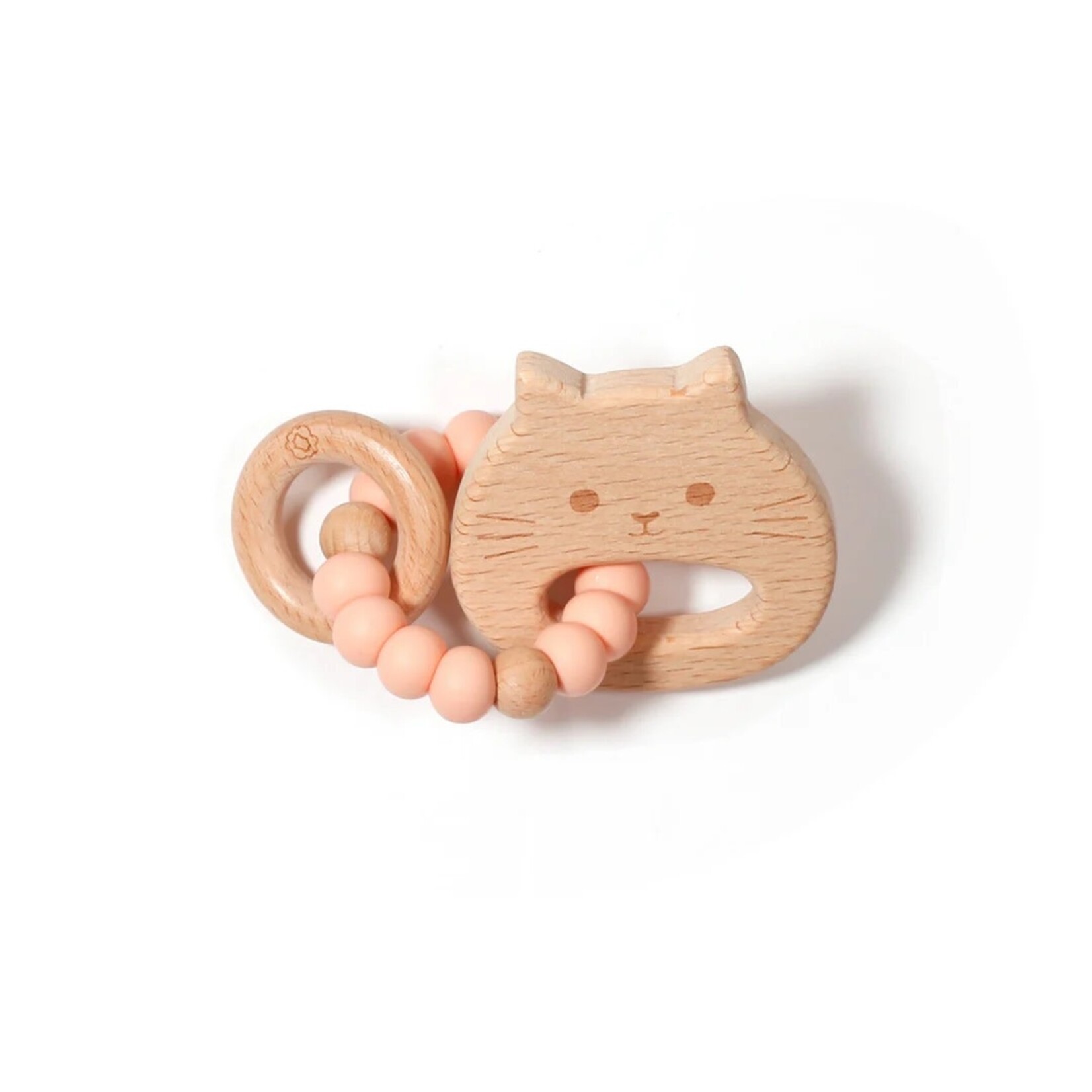 Bulle BULLE - Jouet-hochet de dentition mini 'Chaton-Pêche'