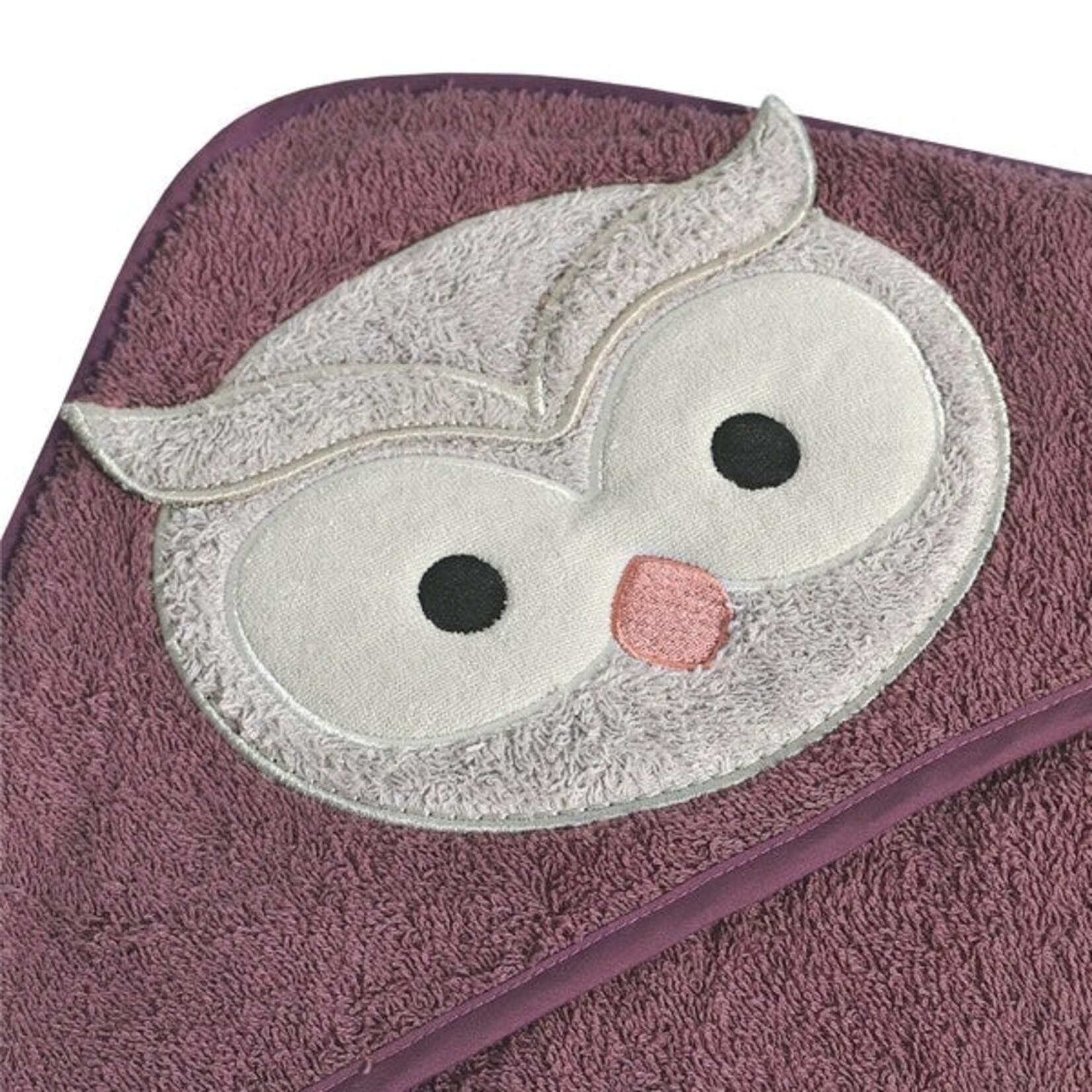 Perlimpinpin PERLIMPINPIN - Serviette de bain à capuchon porto 'Hibou'