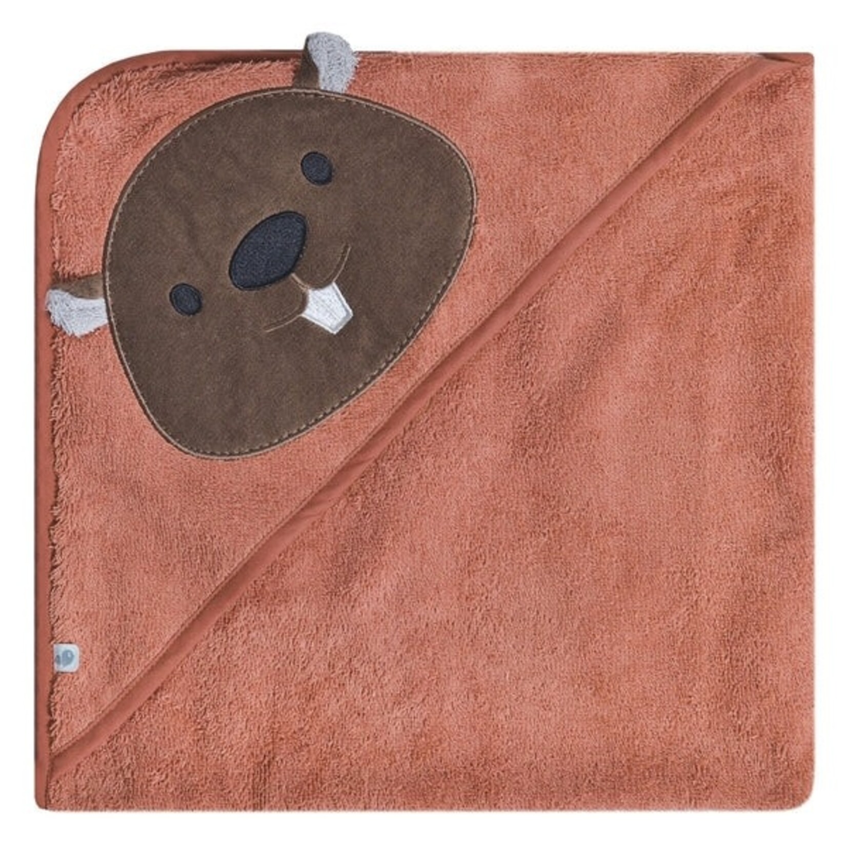 Perlimpinpin PERLIMPINPIN - Serviette de bain à capuchon cayenne 'Castor'