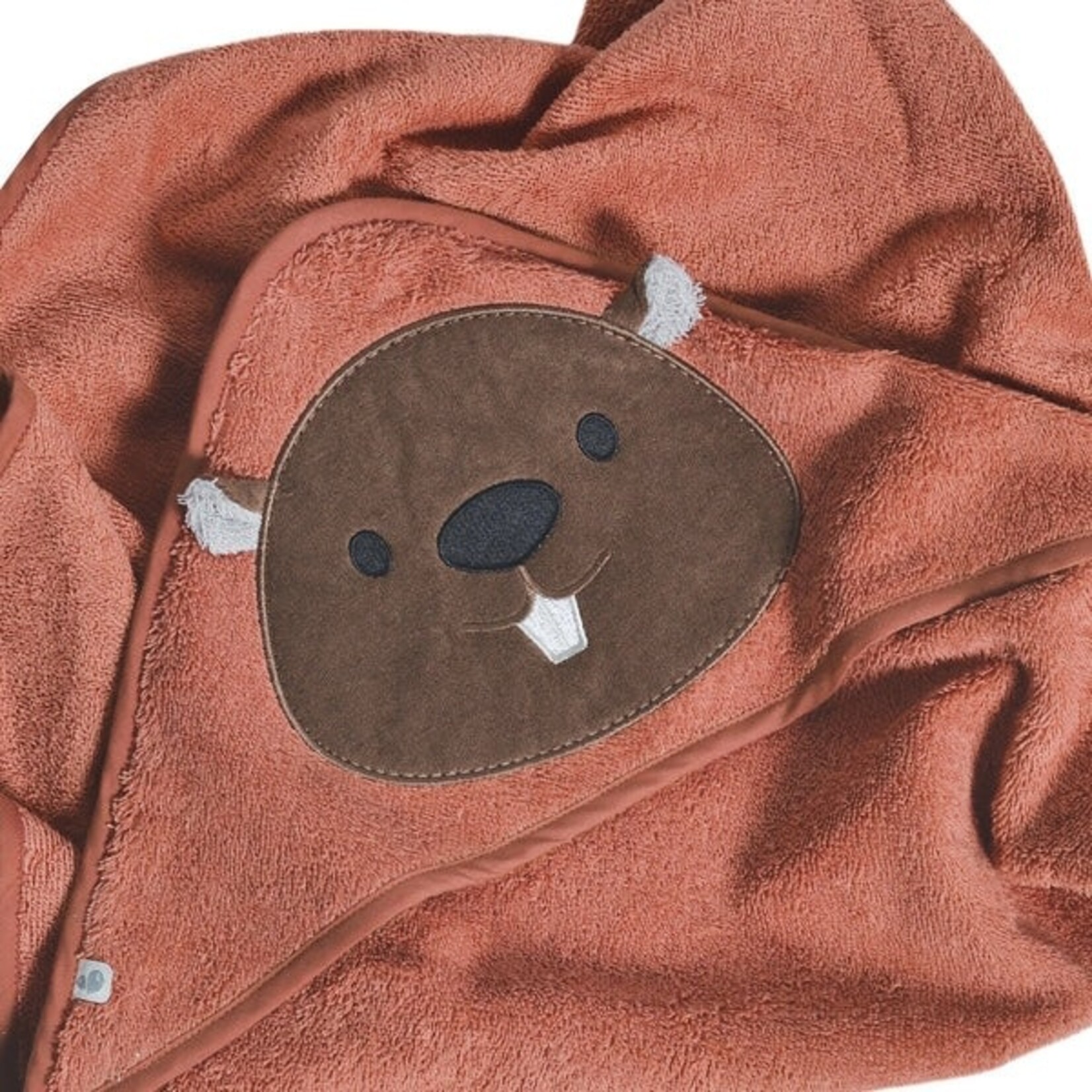 Perlimpinpin PERLIMPINPIN - Serviette de bain à capuchon cayenne 'Castor'