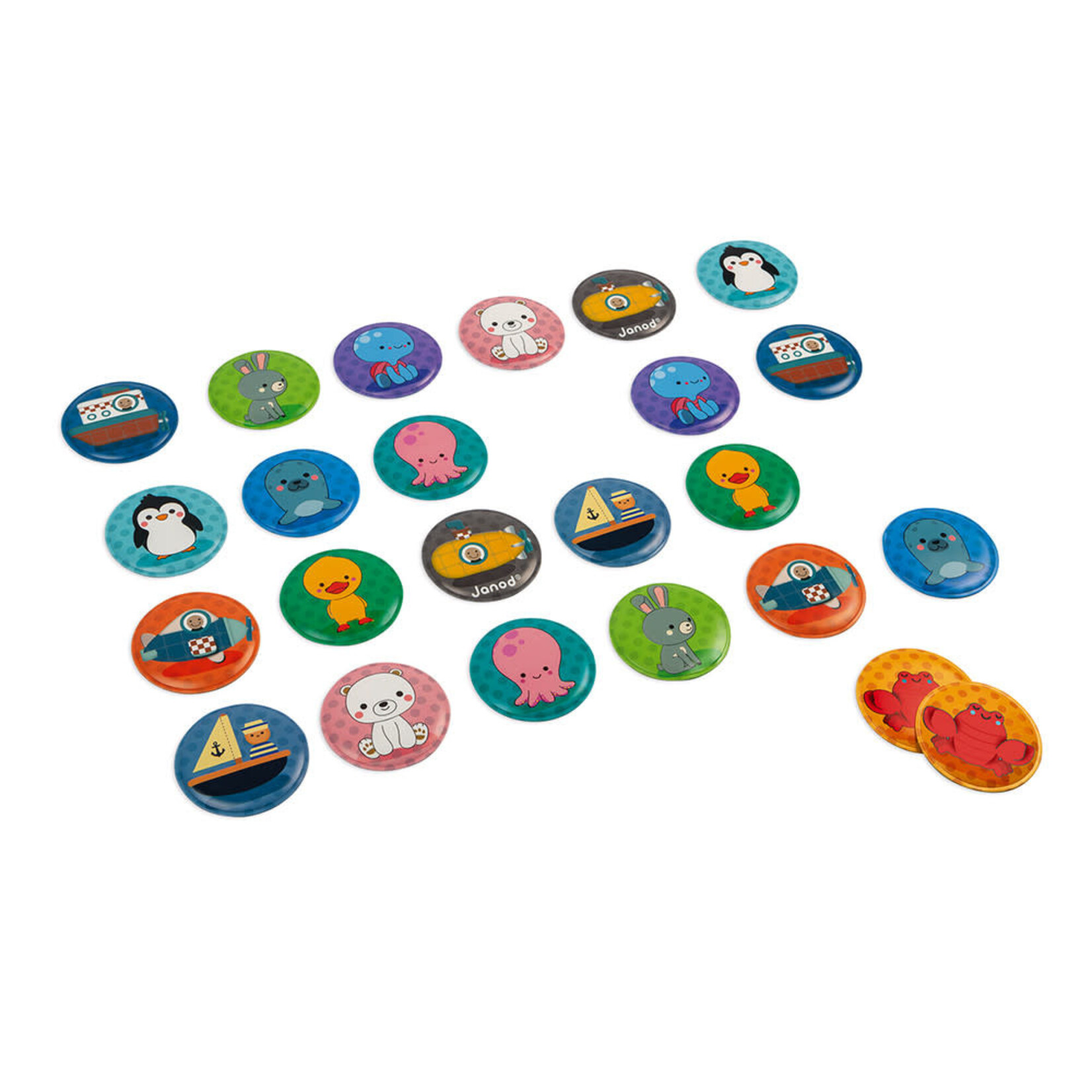 Janod JANOD - Jeu de mémoire 'mémo' pour le bain (24 pièces)