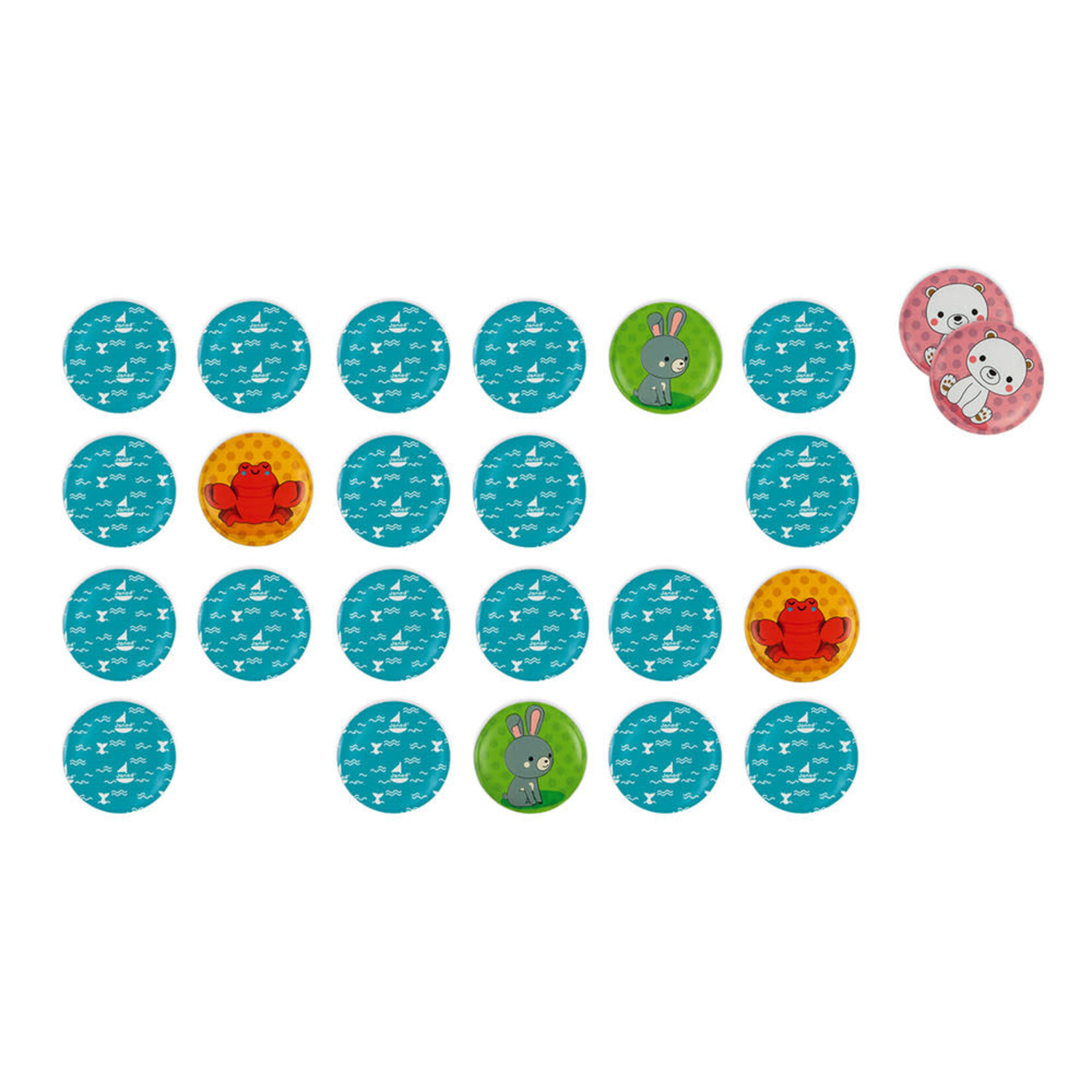 Janod JANOD - Jeu de mémoire 'mémo' pour le bain (24 pièces)