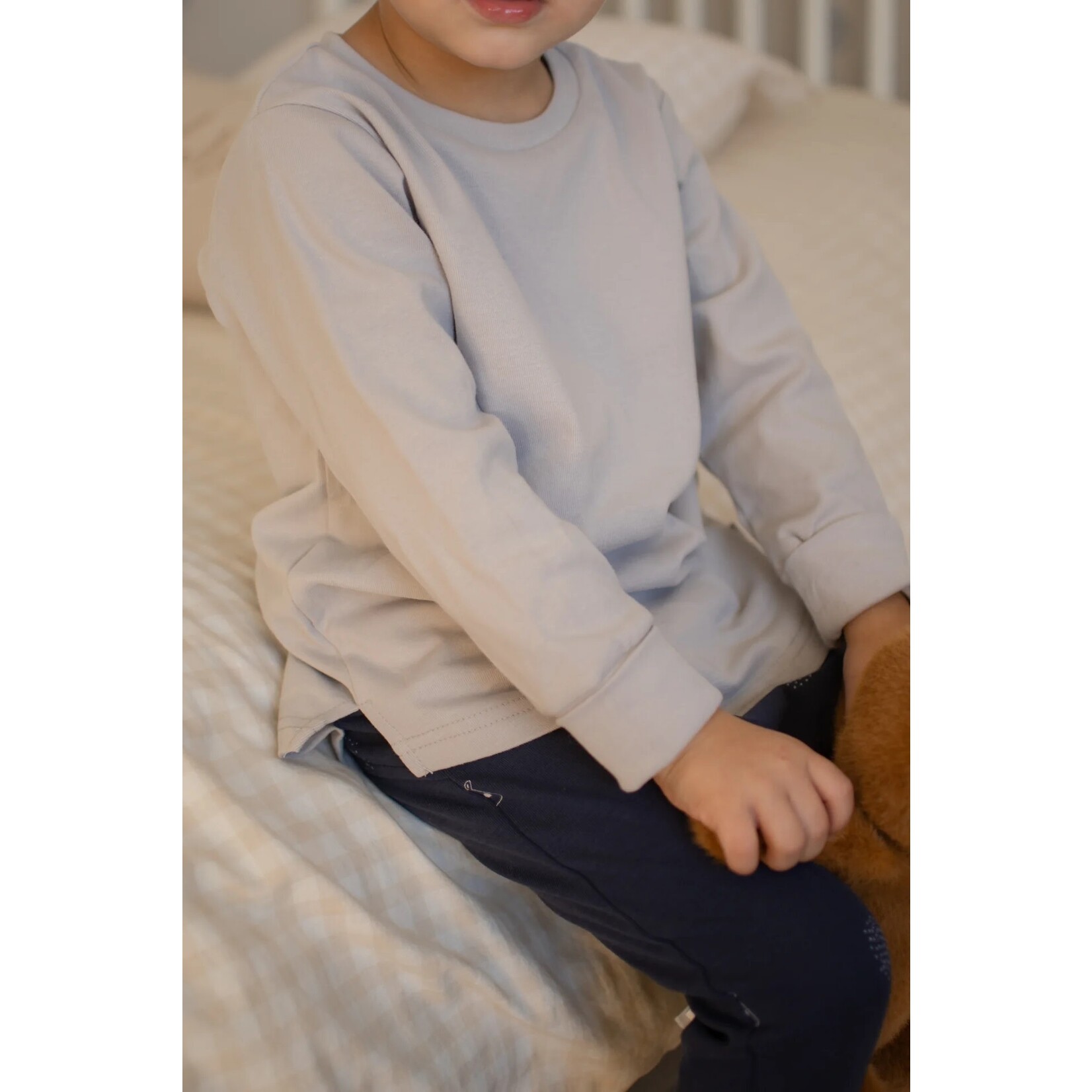 Kim et Joe KimEtJo - Silver grey evolutive long-sleeve sweater